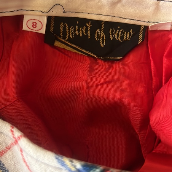 Vintage Point of view wool plaid skirt sz 8 - Picture 3 of 3